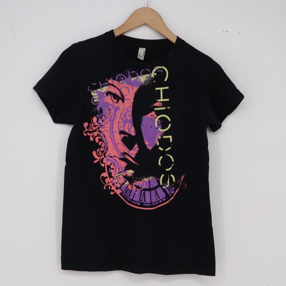 American Apparel T-Shirt Womens L Classic Girl Black Graphic Art Excellent